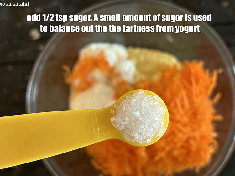 Step 16 – Add&nbsp;1/2 tsp&nbsp;<a href="https://www.tarladalal.com/glossary-sugar-chini-shakkar-278i">sugar</a>.&nbsp;A small amount of sugar is used to balance out the the tartness …