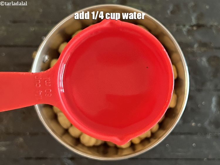 Step 9 – Add 1/4 cup water.