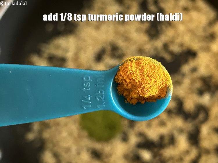 Step 21 – Add&nbsp;<meta charset="UTF-8" />1/8 tsp&nbsp;<a href="glossary-turmeric-powder-haldi-645i">turmeric powder (haldi)</a>.