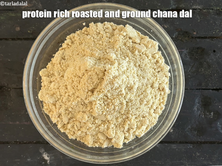 Step 15 – Protein rich roasted and ground chana dal.