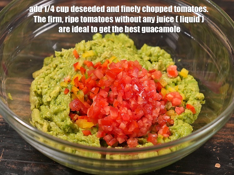 Step 9 – <meta charset="UTF-8" />&nbsp;Add 1/4 cup&nbsp;deseeded and finely&nbsp;<a href="glossary-chopped-tomatoes-779i">chopped tomatoes</a>. The firm, ripe tomatoes without any …