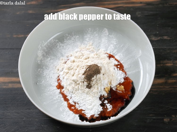 Step 9 – Add&nbsp;<a href="https://www.tarladalal.com/glossary-freshly-ground-black-pepper-kalimirch-powder-kali-mirch-ka-powder-567i">freshly ground black pepper (kalimirch)</a>&nbsp;to taste.