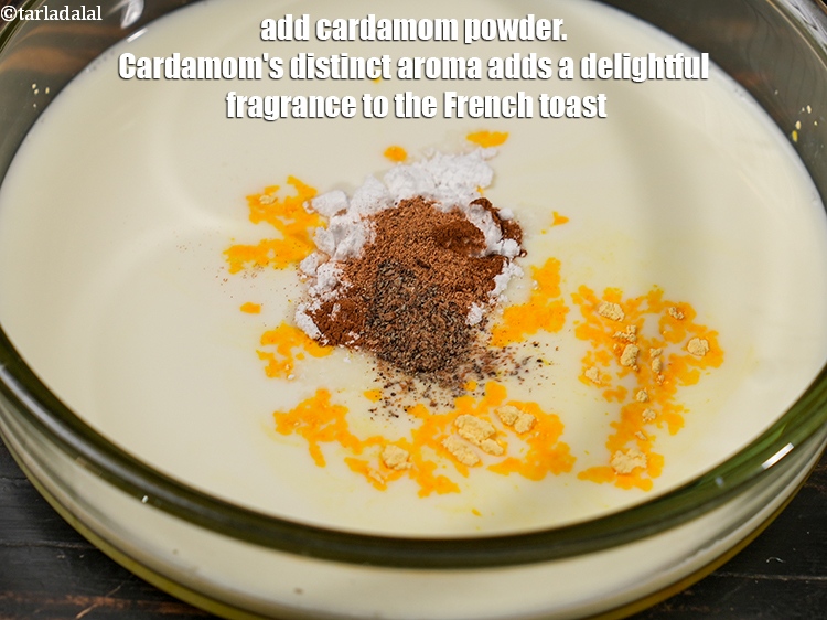 Step 9 – Add &frac14; tsp <a href="https://www.tarladalal.com/glossary-cardamom-powder-elaichi-powder-265i">cardamom (elaichi) powder</a>. Cardamom&#39;s distinct aroma adds a delightful fragrance to …