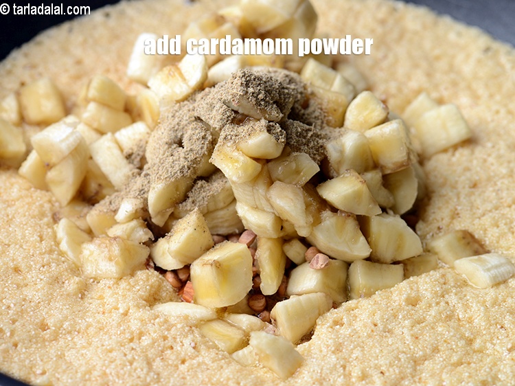 Step 9 – Add &frac12; tsp&nbsp;<a href="https://www.tarladalal.com/glossary-cardamom-powder-elaichi-powder-265i">cardamom (elaichi) powder</a>.