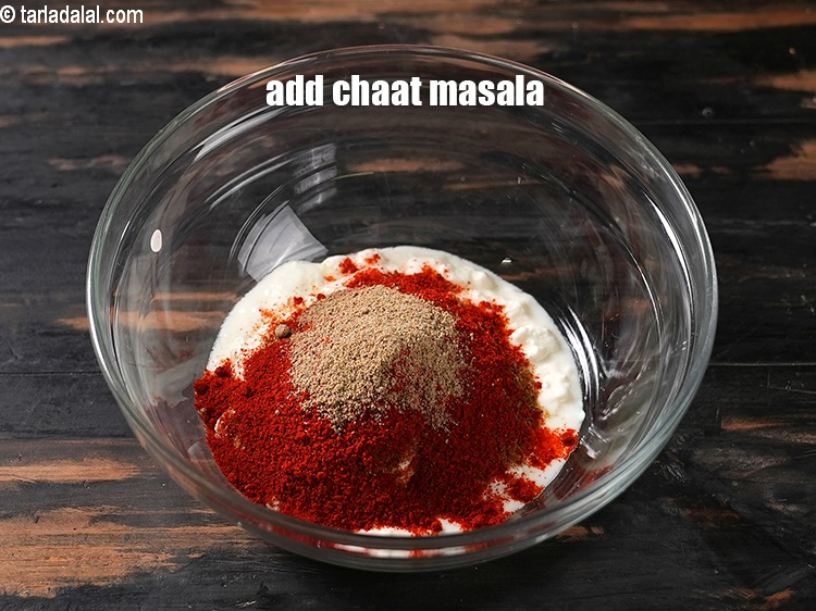 Step 16 – Add 1 tsp chaat masala.