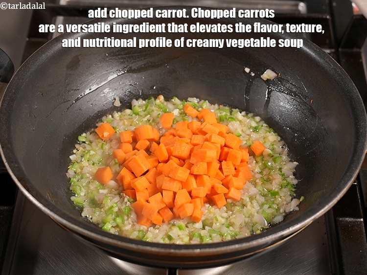 Step 9 – <p>Add ½ cup <a href="https://www.tarladalal.com/glossary-chopped-carrot-798i">chopped carrot</a>. Chopped carrots are a versatile ingredient that elevates the …