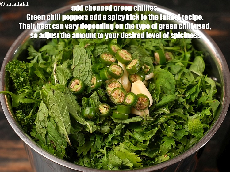 Step 9 – Add 2 <a href="https://www.tarladalal.com/glossary-chopped-green-chilli-820i">chopped green chillies</a>. Green chili peppers add a spicy kick to the …