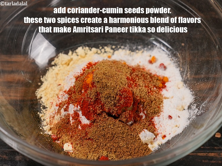 Step 9 – Add 1 tsp <a href="https://www.tarladalal.com/glossary-coriander-cumin-seeds-powder-dhania-jeera-powder-375i">coriander-cumin seeds (dhania-jeera) powder</a>. these two spices create a harmonious blend …