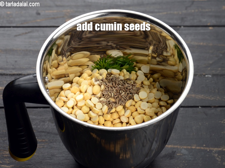 Step 9 – Add 1 tsp <a href="https://www.tarladalal.com/glossary-white-cumin-seeds-safed-jeera-1450i">cumin seeds (jeera)</a>.