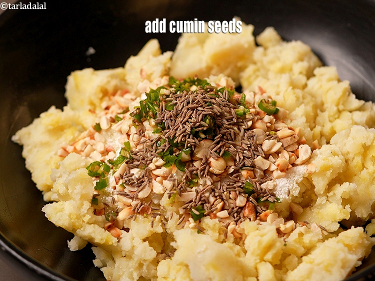 Step 9 – Add &frac12; tsp cumin seeds.&nbsp;