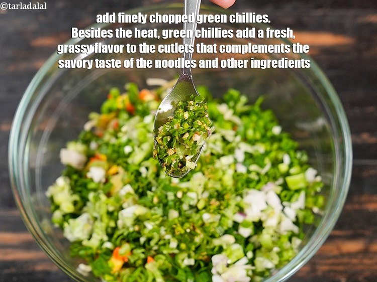 Step 9 – Add 1 tbsp finely <a href="https://www.tarladalal.com/glossary-chopped-green-chilli-820i">chopped green chillies</a>. Besides the heat, green chillies add a …