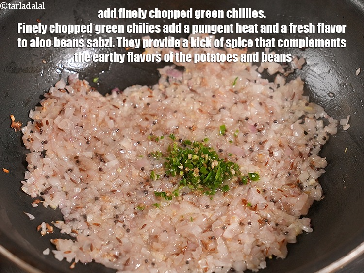 Step 9 – Add 1 tsp finely chopped <a href="https://www.tarladalal.com/glossary-slit-green-chillies-1856i">green chillies</a>. Finely chopped green chilies add a pungent …