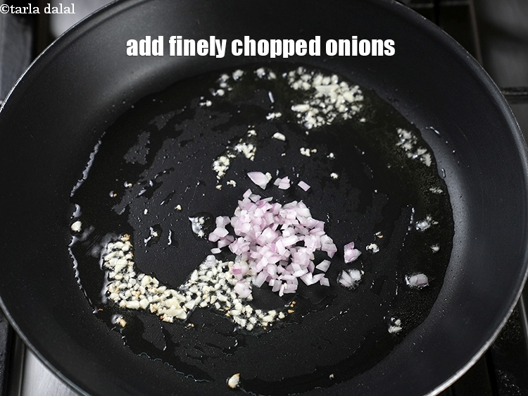 Step 9 – Add 1 tbsp finely chopped onions.