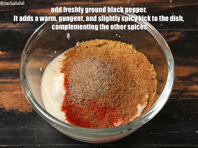 Step 9 – Add &frac14; tsp <a href="https://www.tarladalal.com/glossary-freshly-ground-black-pepper-kalimirch-powder-kali-mirch-ka-powder-567i">freshly ground black pepper (kalimirch)</a>. It adds a warm, pungent, and …