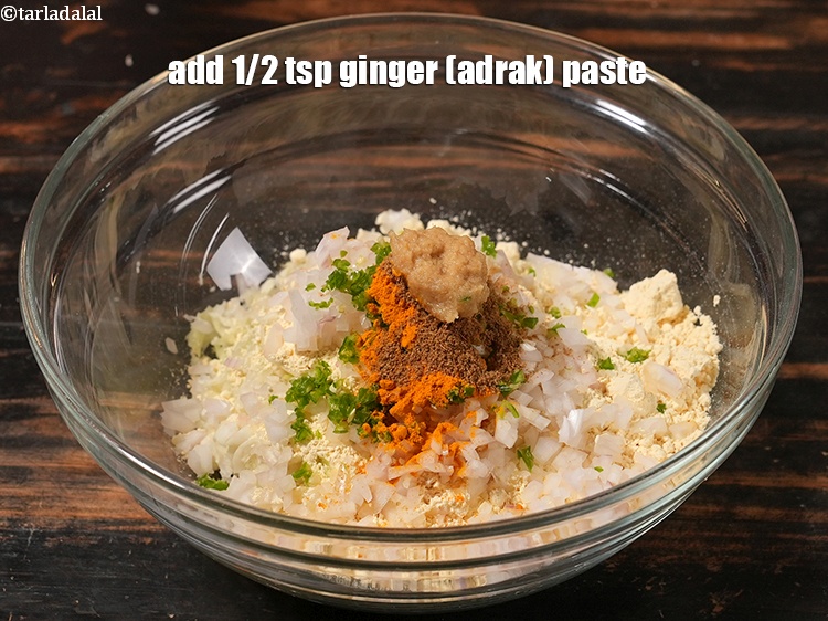 Step 23 – Add 1/2 tsp&nbsp;<a href="https://www.tarladalal.com/glossary-ginger-paste-adrak-ki-paste-457i">ginger (adrak) paste</a>.