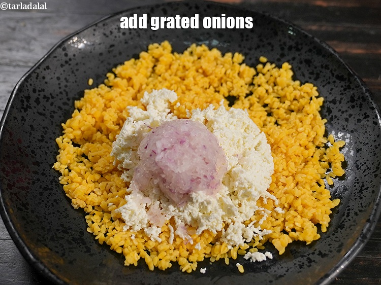 Step 10 – Add 3 tbsp <a href="https://www.tarladalal.com/glossary-grated-onions-999i">grated onions</a>.&nbsp;