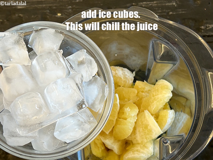 Step 16 – Add 20 ice cubes.&nbsp;<meta charset="UTF-8" />This will chill the juice.