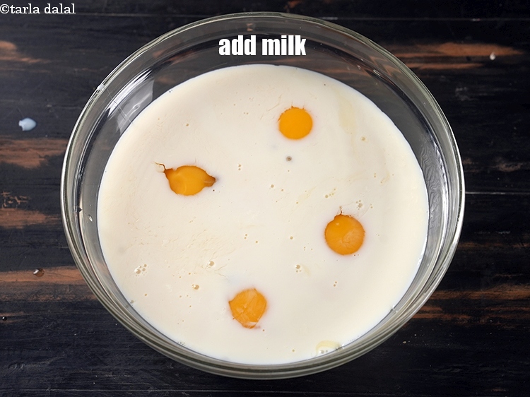 Step 9 – Add 1&frac12; cup milk.