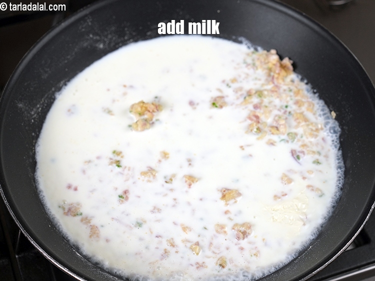 Step 9 – Add 1 cup milk.