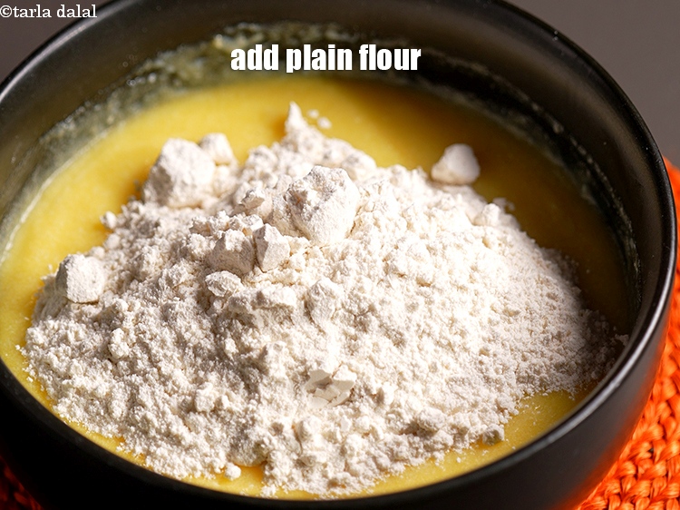 Step 9 – Add 1 cup plain flour.