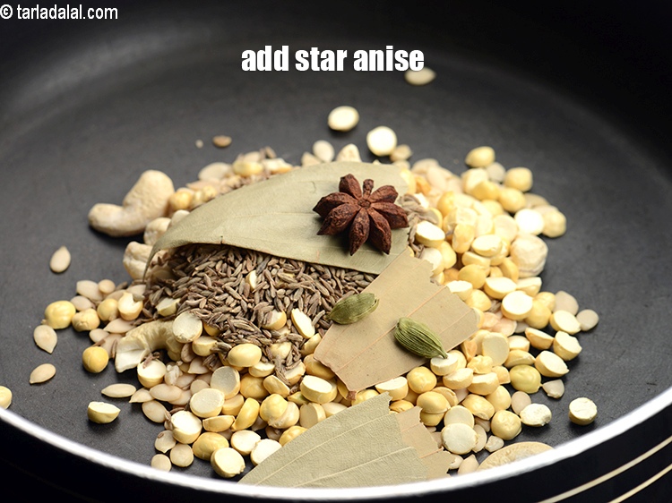 Step 9 – Add 1 <a href="https://www.tarladalal.com/glossary-star-anise-chakri-phool-623i">star anise (chakri phool)</a>.