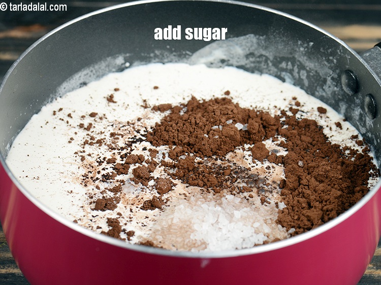 Step 9 – Add &frac12; cup sugar.
