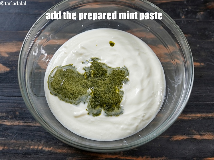 Step 11 – Add the prepared mint paste.