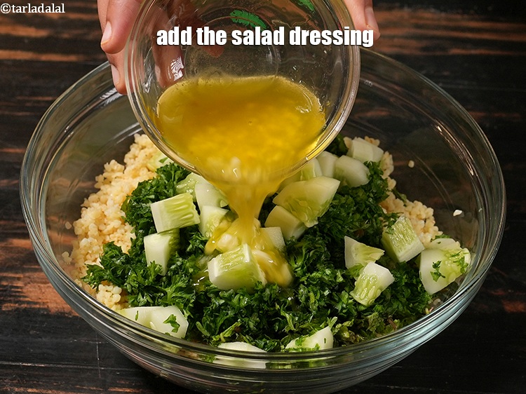 Step 21 – Add the salad dressing.