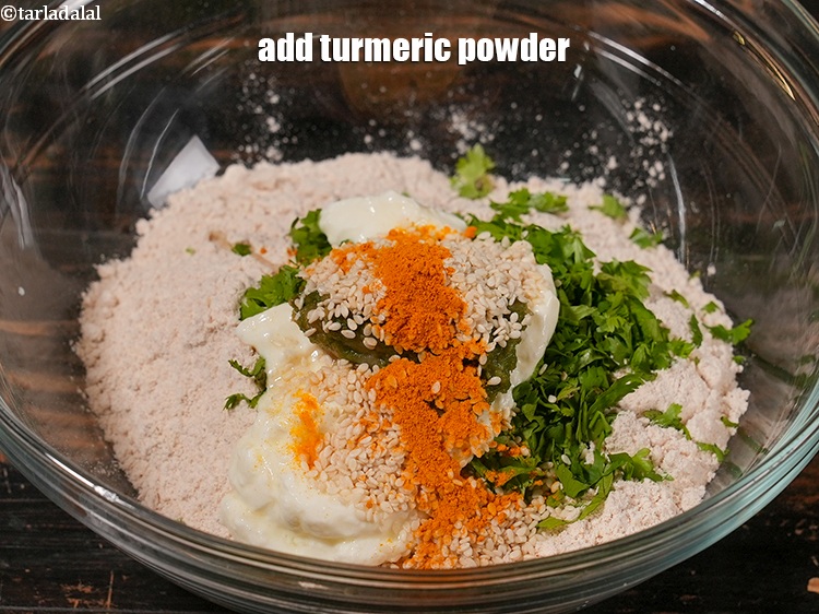 Step 9 – Add &frac14; tsp <a href="https://www.tarladalal.com/glossary-turmeric-powder-haldi-645i">turmeric powder (haldi)</a>.