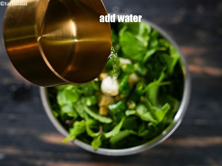 Step 9 – Add &frac14; cup water.