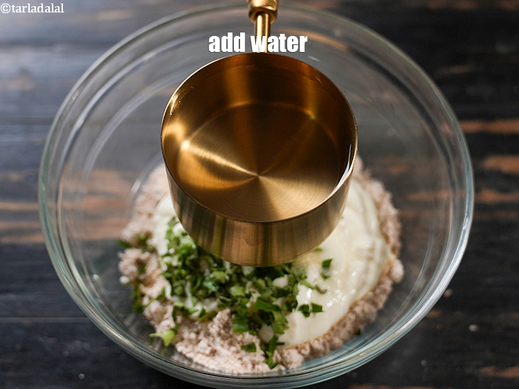 Step 16 – Add &frac12; cup water.