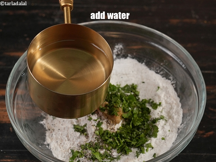Step 9 – Add &frac12; cup water.