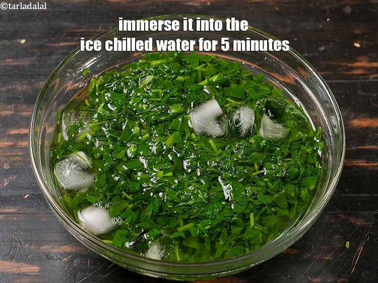 Step 9 – Immerse it into the ice chilled water for 5 minutes.