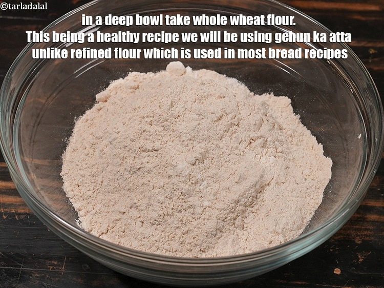 स्टेप 8 – <strong>होल व्हीट ब्रेड लोफ़</strong> के लिए आटा तैयार करने के …