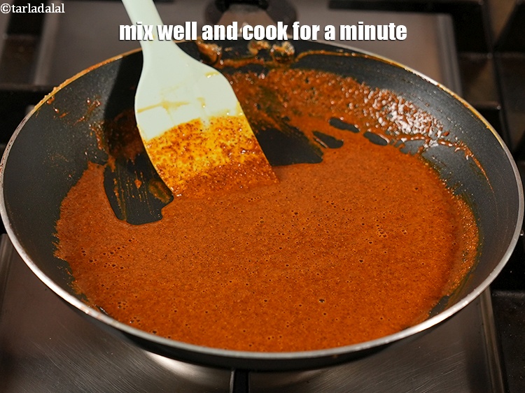 Step 9 – Mix well and cook for a minute.