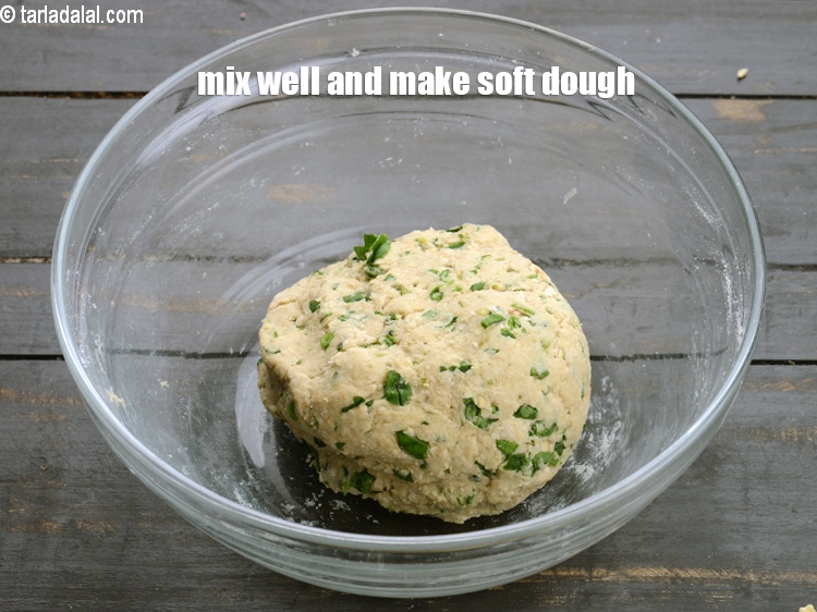 Step 9 – Mix well and make a soft smooth dough.