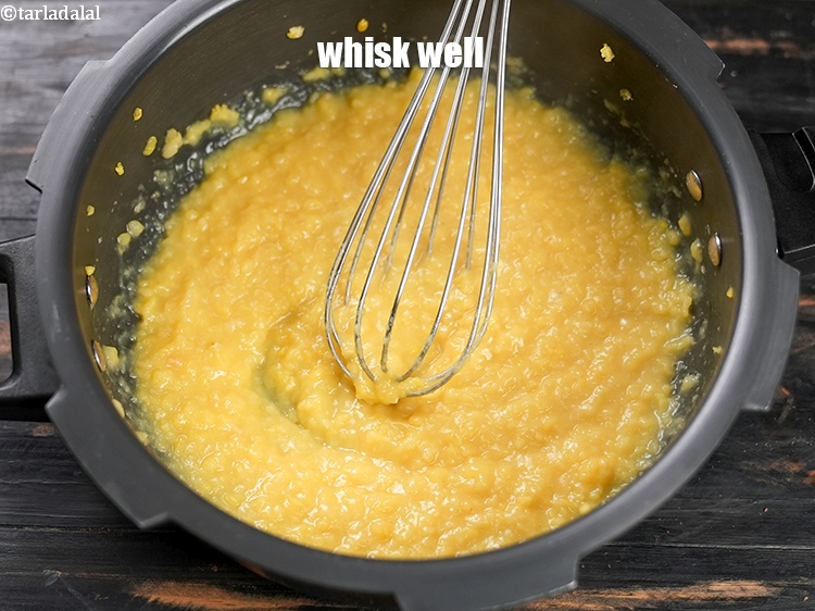 Step 9 – Whisk the dal well and keep aside.