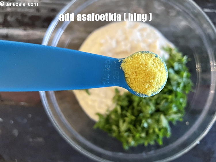 Step 15 – Add&nbsp;<meta charset="UTF-8" />1/4 tsp&nbsp;<a href="glossary-asafoetida-hing-113i">asafoetida (hing)</a>.