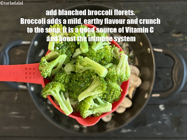 Step 13 – Add&nbsp;<meta charset="UTF-8" /><meta charset="UTF-8" />1/2 cup blanched&nbsp;<a href="glossary-broccoli-florets-977i">broccoli florets</a>.&nbsp;Broccoli brings a mild, earthy flavor and …