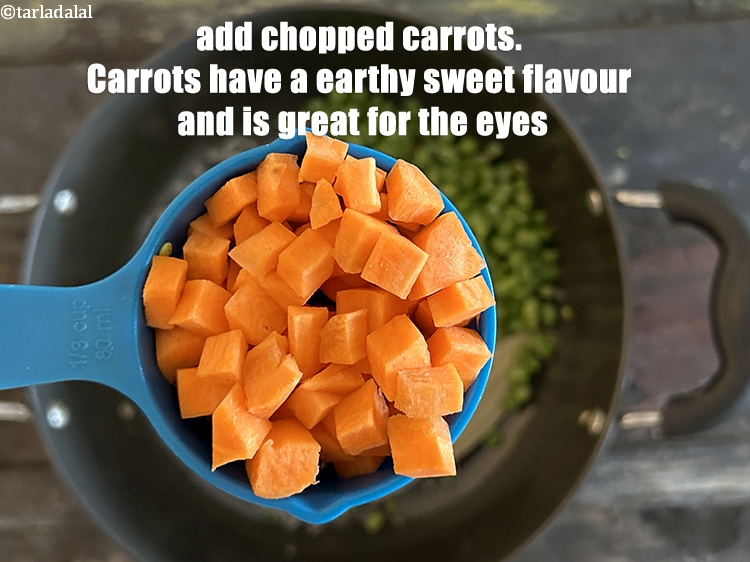 Step 30 – Add&nbsp;<!--%3Cmeta%20charset%3D%22UTF-8%22%20%2F%3E-->1/3 cup&nbsp;<a href="glossary-chopped-carrot-798i">chopped carrots</a>.&nbsp;Carrots have a sweet, earthy flavor that complements the flavors of the …