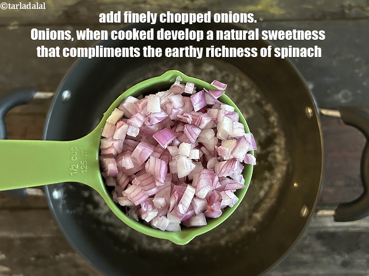 Step 26 – Add&nbsp;<meta charset="UTF-8" />finely&nbsp;<a href="glossary-chopped-onions-722i">chopped onions</a>.&nbsp;Onions, when cooked until softened, develop a natural sweetness that beautifully …