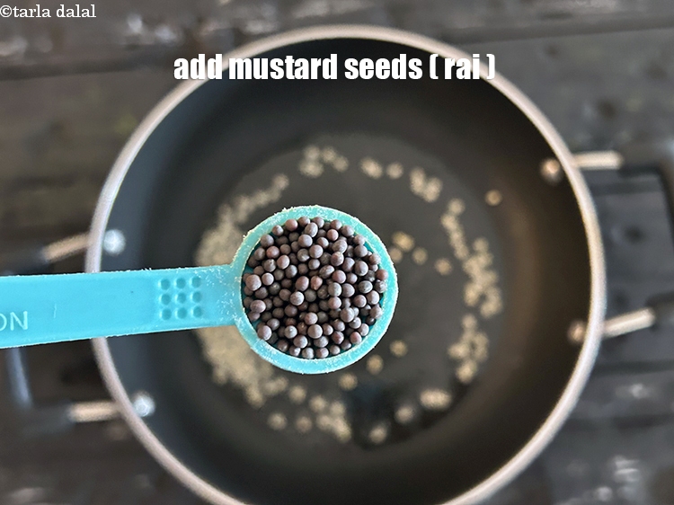 Step 15 – <html><head></head><body><p>Add&nbsp;1/2 tsp&nbsp;<a href="glossary-mustard-seeds-sarson-rai-sarson-ke-beej-525i">mustard seeds ( rai / sarson)</a>.</p></body></html>