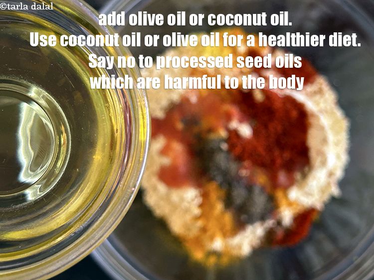 Step 15 – Add 1 tsp olive oil or coconut oil. <u><em>Use olive oil or coconut oil for …