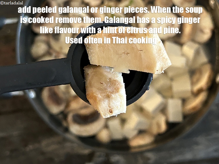Step 17 – <meta charset="UTF-8" /> Add 2&nbsp;peeled &nbsp;<a href="glossary-galangal-thai-ginger-1609i">galangal (thai ginger)</a>&nbsp;or fresh&nbsp;<a href="glossary-ginger-adrak-453i">ginger (adrak)</a>&nbsp;pieces. Remeber to discard …