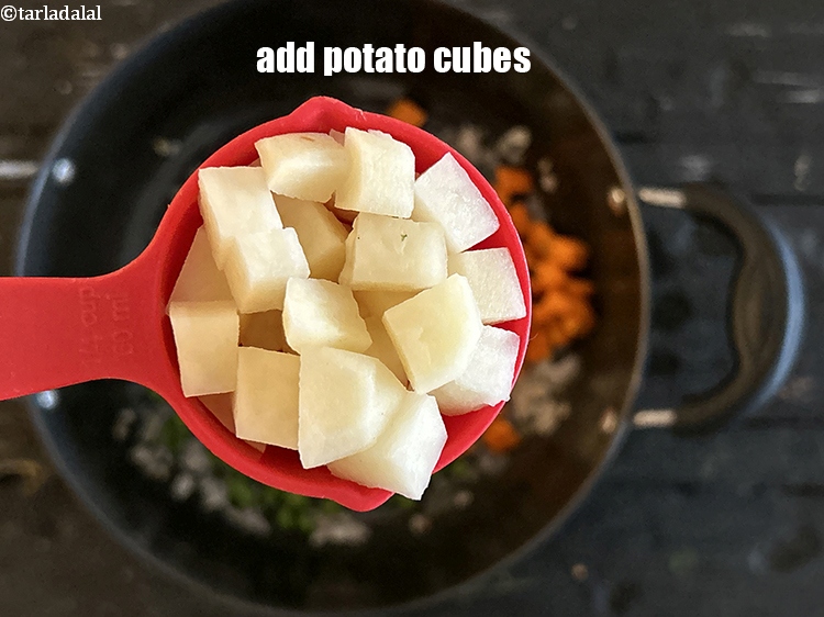 Step 10 – <meta charset="UTF-8" /> Add 1/4 cup&nbsp;<a href="glossary-potato-cubes-725i">potato cubes</a>. <strong>If diabetic then skip potatoes and use …