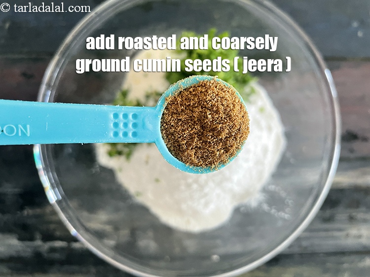 Step 21 – Add&nbsp;<meta charset="UTF-8" />1/2 tsp&nbsp;<a href="glossary-roasted-and-crushed-cumin-seeds-2206i">roasted and coarsely ground cumin seeds (jeera)</a>.