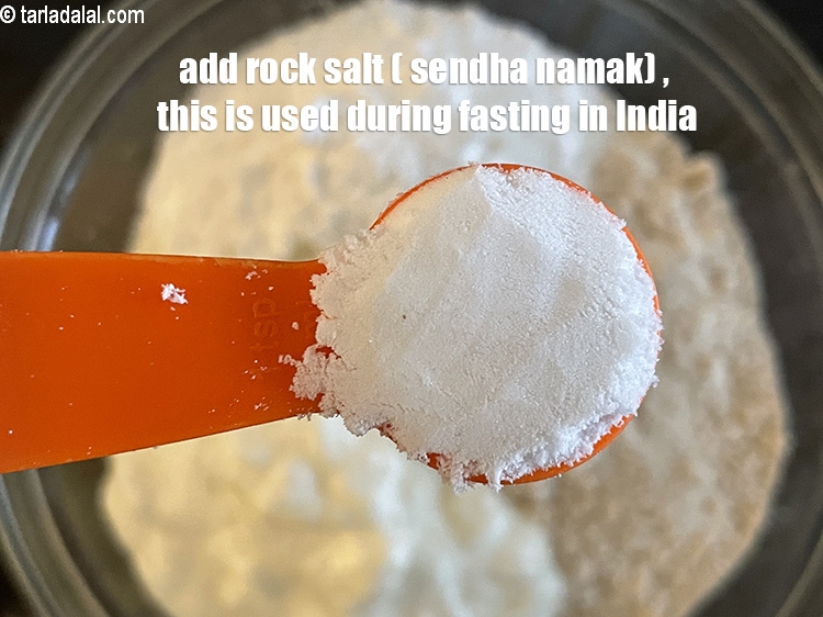 Step 9 – Add&nbsp;<meta charset="UTF-8" /><a href="glossary-rock-salt-sendha-namak-1644i">rock salt (sendha namak)</a>&nbsp;to taste. We added 1&nbsp;tsp. <u><em>Rock salt is used …