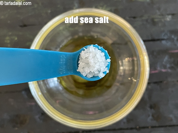 Step 21 – Add <strong>sea salt (khada namak)</strong>&nbsp;to taste. We added 1/4th&nbsp;tsp salt.