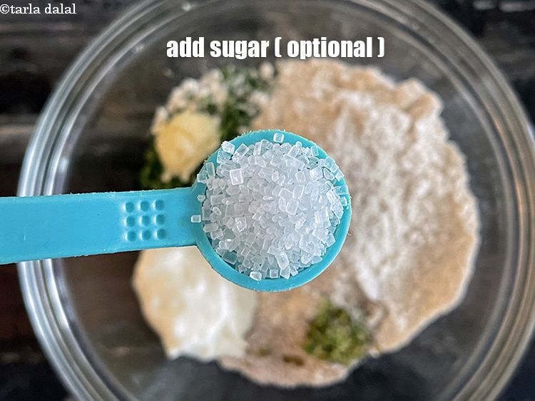 Step 10 – Add 1/2 tsp sugar.