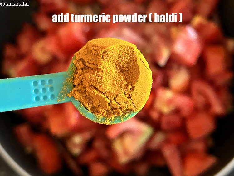 Step 11 – Add 1/2 tsp turmeric (haldi).